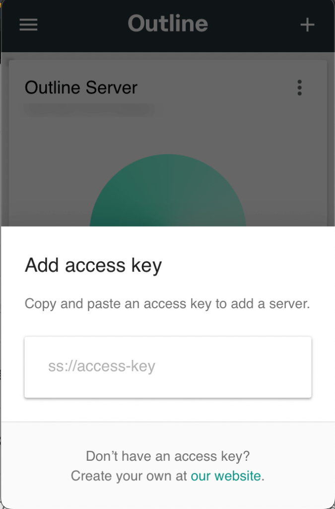Add access key for Outline Client