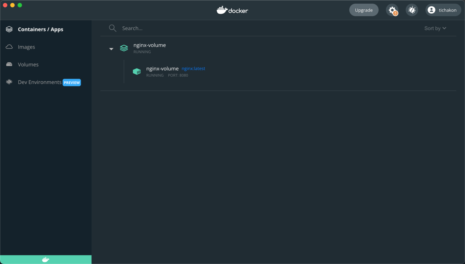Docker Desktop Container
