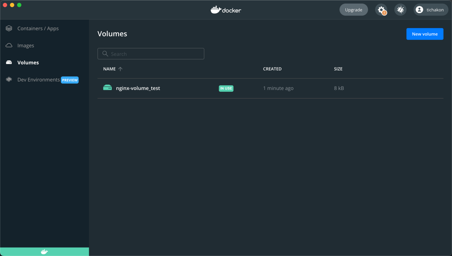 Docker Desktop nginx-volume_test