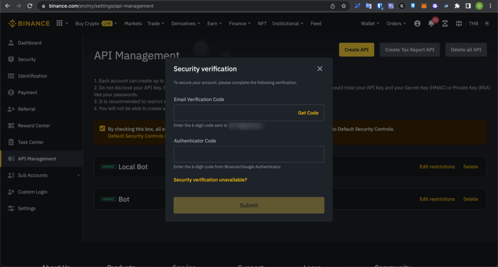 Binance Security verification