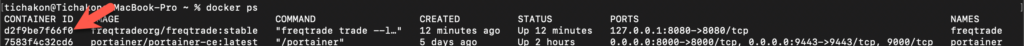 Command Line docker ps