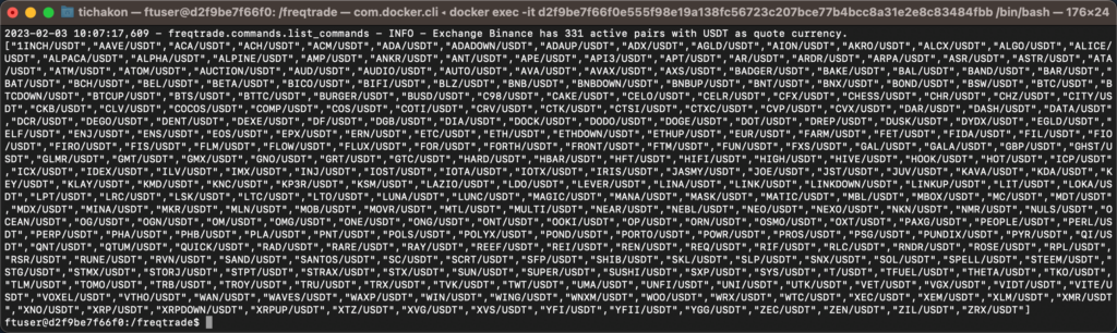 Command Line freqtrade