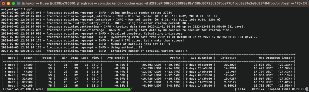 Command Line freqtrade